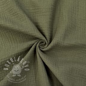 Dupla géz/muszlin dark moss green ORGANIC