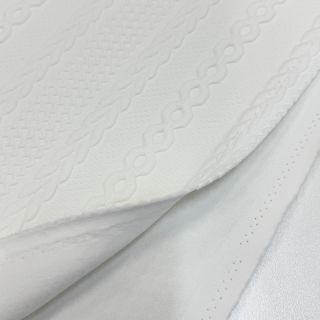 Kötött kelme jacquard Cable white