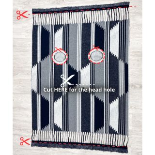 Poncho PRATO boiled wool design H