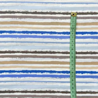 Pamutvászon Small stripes Snoozy old blue