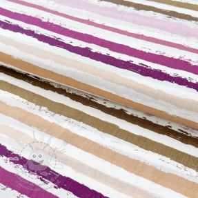 Pamutvászon Big stripes Snoozy old pink