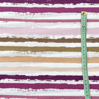 Pamutvászon Big stripes Snoozy old pink