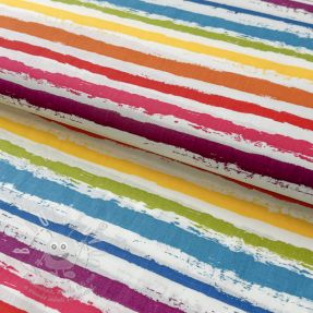 Pamutvászon Big stripes Snoozy multirainbow