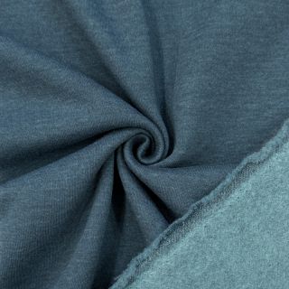 Szabadidő anyag fésült MELANGE dark petrol