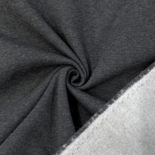 Szabadidő anyag fésült MELANGE dark grey