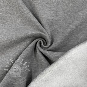 Szabadidő anyag fésült MELANGE middle grey