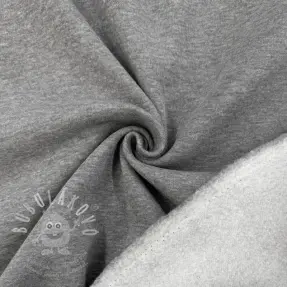 Szabadidő anyag fésült MELANGE middle grey