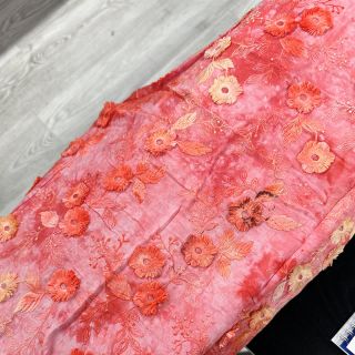 Pamutvászon TIE DYE EMBROIDERY Poppy design K II.osztály