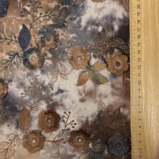 Pamutvászon TIE DYE EMBROIDERY Poppy design M