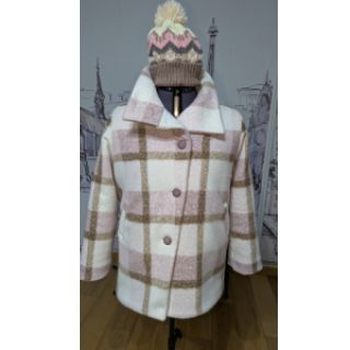 Kabát anyag Bouclé Squares design C