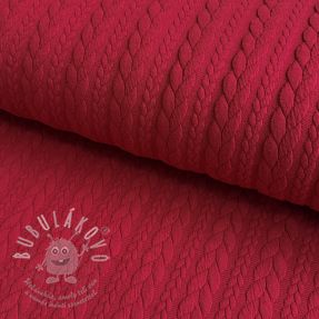 Kötött kelme jacquard Cably dark red