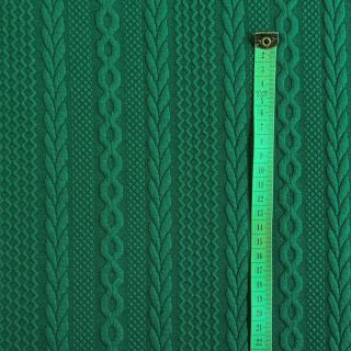 Kötött kelme jacquard Cable forest green