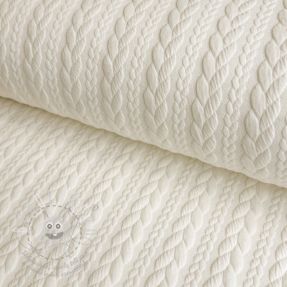 Kötött kelme jacquard Cably off white