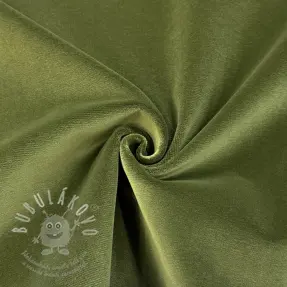 Bársony anyag VELVET PREMIUM khaki