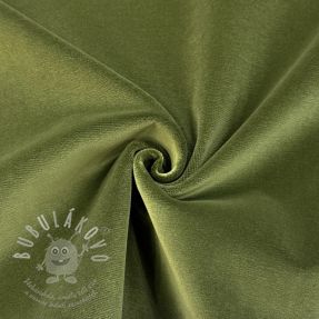 Elasztikus bársony anyag VELVET PREMIUM khaki
