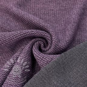 Kabát anyag DOUBLE FACE WITH JERSEY violet