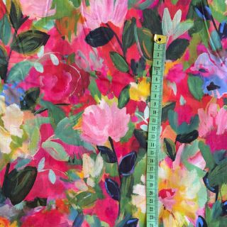 Pamutvászon VOILE Flower explosion digital print