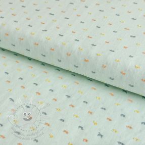 Pamutvászon DOBBY Patch light mint