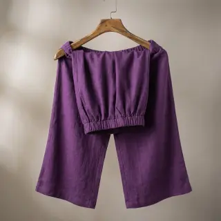 Lenvászon előmosott dark purple