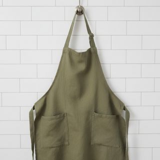 Lenvászon előmosott dark moss green