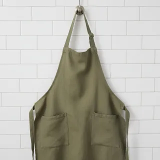 Lenvászon előmosott dark moss green