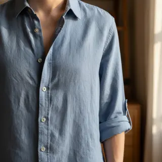 Lenvászon előmosott STONEWASHED PREMIUM cloud blue
