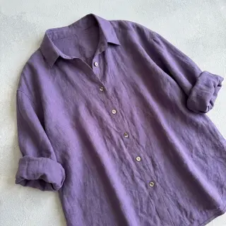 Lenvászon előmosott STONEWASHED PREMIUM lavender