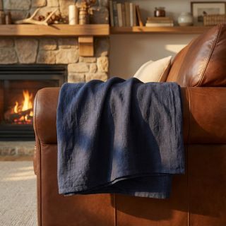 Lenvászon előmosott STONEWASHED PREMIUM marine