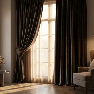 Bársony anyag VELVET LIGHT wood brown