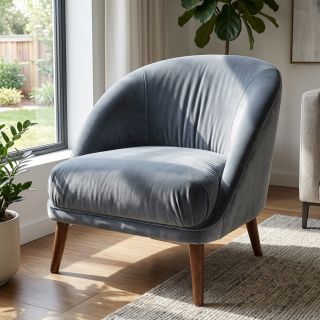 Bársony anyag VELVET PREMIUM blue grey