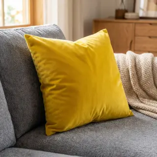 Bársony anyag VELVET LIGHT ochre