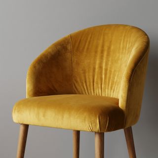 Bársony anyag VELVET PREMIUM mustard