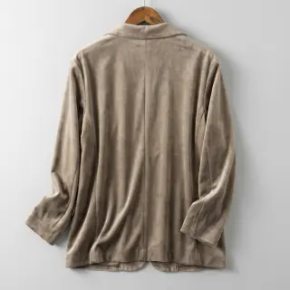 Elasztikus bársony anyag VELVET STRETCH taupe