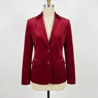Elasztikus bársony anyag VELVET STRETCH red