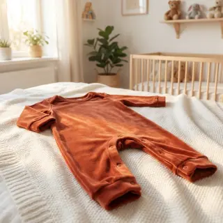 Elasztikus bársony anyag VELVET STRETCH brick