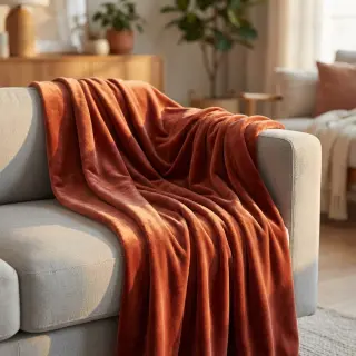 Elasztikus bársony anyag VELVET STRETCH brick