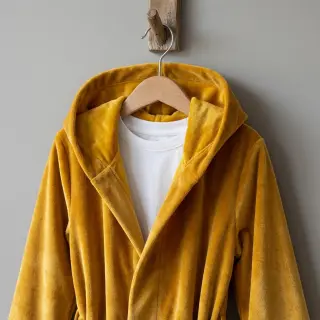 Elasztikus bársony anyag VELVET STRETCH ochre
