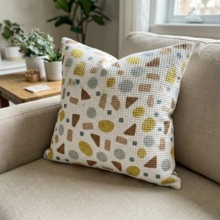 Waffle Shapes yellow digital print