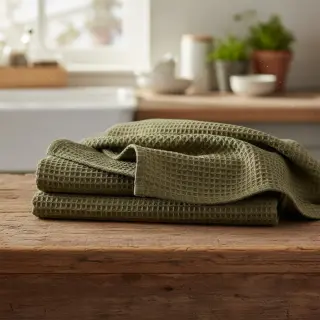 Waffle moss green