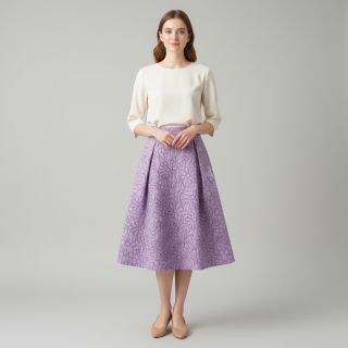 Steppelt anyag Flowers lavender