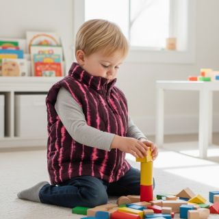 Steppelt anyag VELVET Stripes cerise