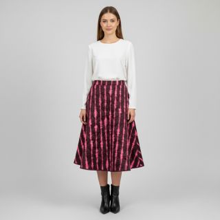 Steppelt anyag VELVET Stripes cerise