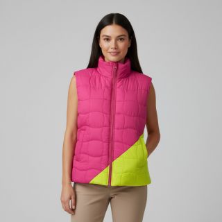Steppelt anyag Graphic square pink lime