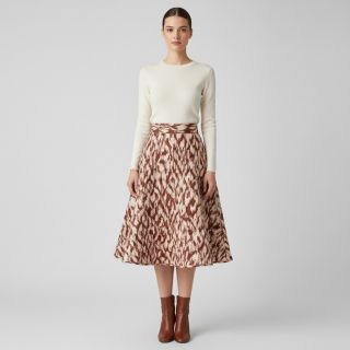 Steppelt anyag Blurry Ikat brown