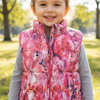 Steppelt anyag Snake gardini pink