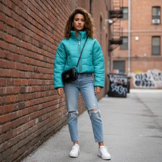 Steppelt anyag Graphic square cyan cerise