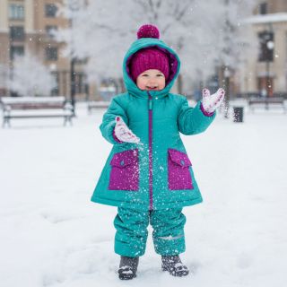 Steppelt anyag Graphic square cyan cerise