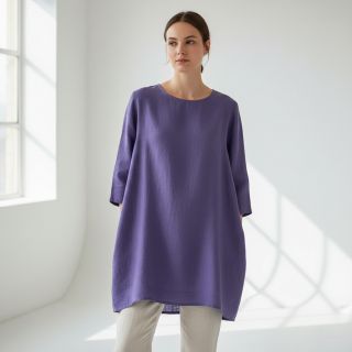 Lenvászon előmosott 170 g purple lavender