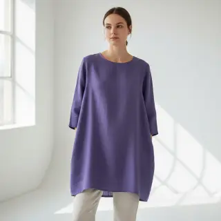 Lenvászon előmosott 170 g purple lavender
