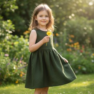 Lenvászon előmosott 170 g army green